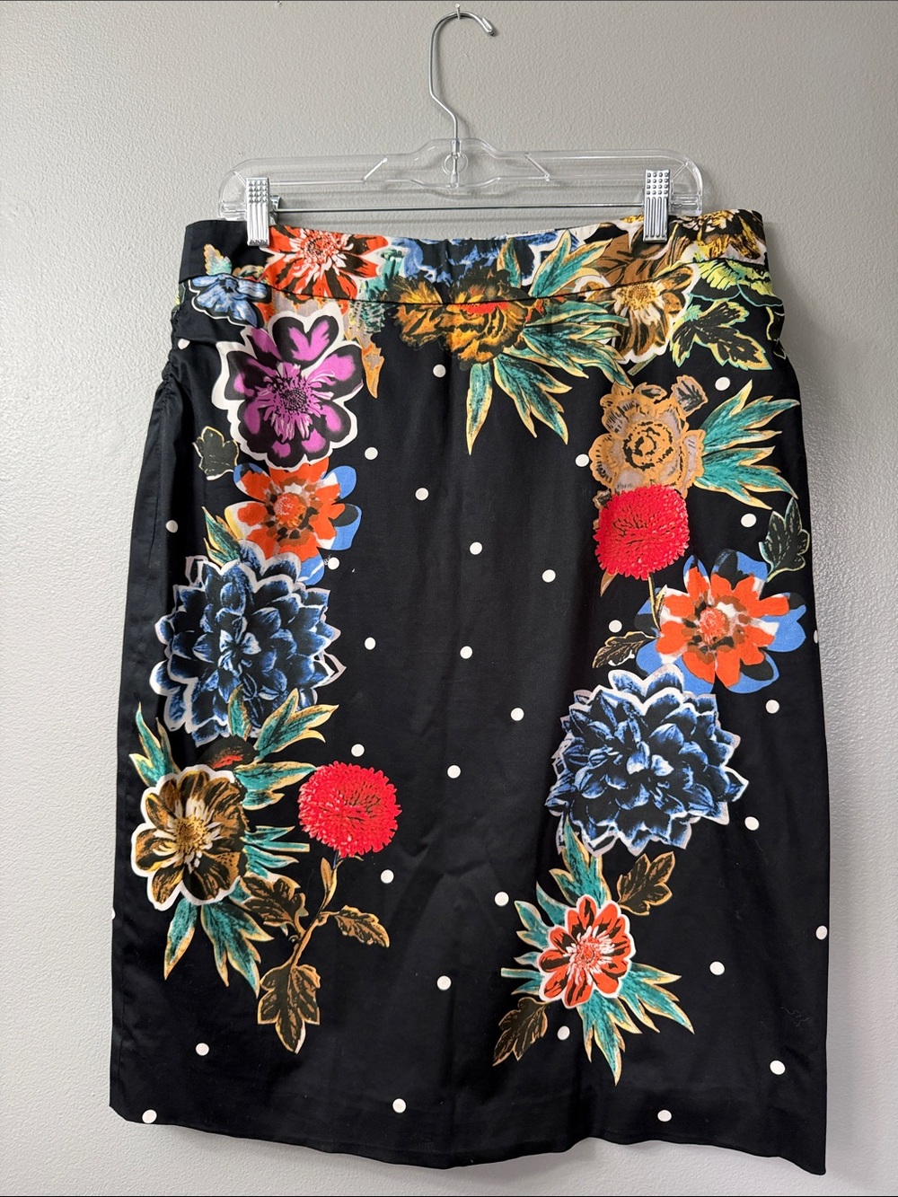 Yoana Baraschi for Anthropologie floral and polka dot pencil skirt. 12